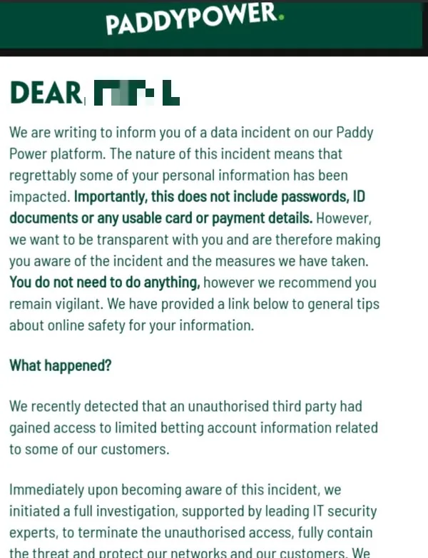 E-mail Paddypower