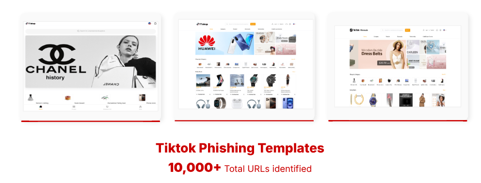 Modelos de phishing ClickTok