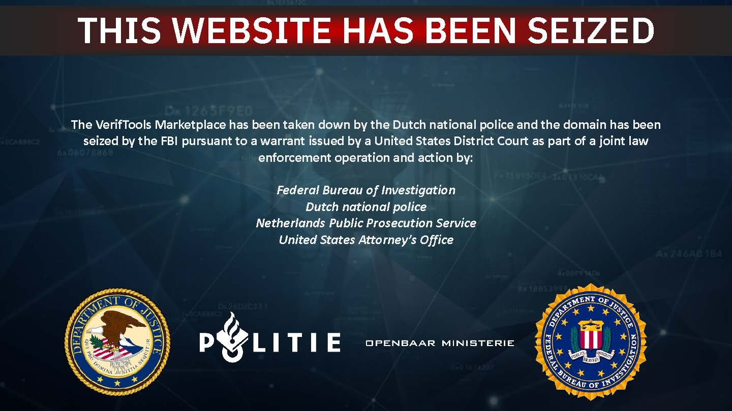 US and Dutch Police dismantle VerifTools fake ID marketplace